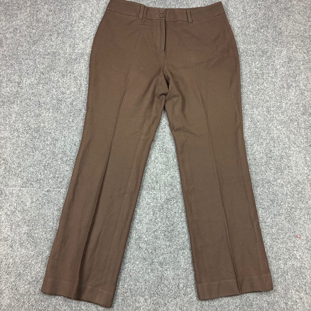 Talbots Petites Heritage Boot Brown Dress Pants Trousers Womens Size 8P